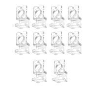 Tkidplw Juego de 10 soportes resistentes para cubierta de acuario, soporte para tapa de pecera, fácil de instalar, clips de abrazadera acrílica, cubierta de pecera