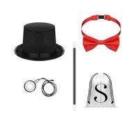 Tkidplw Juego de sombreros de mago, diseño elegante, estructura plegable, solución de almacenamiento rápido para artistas de escenario y eventos, juego de sombreros de mago para adultos