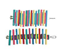 Tkidplw Juguete de madera vibrante para masticar pájaros y forrajear ejercicio, para periquitos, guacamayos, jaulas, accesorios de madera para loros masticadores