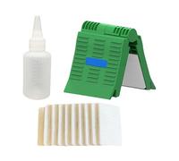 Tkidplw La herramienta portátil de limpieza de fibra óptica viene con botella de alcohol y 10 abrazaderas de extracción de fibra óptica reemplazables para centros de datos