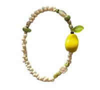 Tkidplw Materiales elásticos de resina con cuentas de pera, apilables, para uso diario, aspecto moderno, capas ajustables de pera, talla única, como se describe