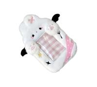 Tkidplw Portatarjetas de dibujos animados de conejos fotográficos, soporte de tarjetas de ídolo de peluche, funda para tarjetas de fotos, herramienta portátil de organización de fotos, llavero