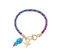 Tkidplw Pulsera de cordón multicolor tejida a mano con diseño de estrella de pez de la suerte, para uso casual, joyería, regalo hecho a mano trenzado, talla única, como se describe