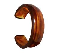 Tkidplw Pulseras acrílicas anchas geométricas redondas, cómodas pulseras de apertura, textura acrílica, adecuadas para uso diario en fiestas, brazalete geométrico abierto, talla única, como se