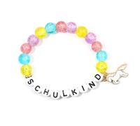 Tkidplw Pulseras creativas de cuentas acrílicas con colgante, ajustable, ligera, joyería de muñeca para mujeres y adolescentes, adolescentes, niñas, cuentas de letras de moda, talla única, como se