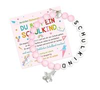 Tkidplw Pulseras creativas de cuentas acrílicas con colgante, ajustable, ligera, joyería de muñeca para mujeres y adolescentes, adolescentes, niñas, cuentas de letras de moda, talla única, como se