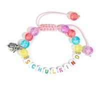 Tkidplw Pulseras creativas de cuentas acrílicas con colgante, ajustable, ligera, joyería de muñeca para mujeres y adolescentes, adolescentes, niñas, cuentas de letras de moda, talla única, como se