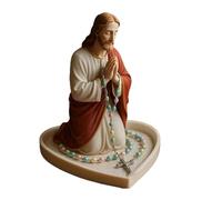 Tkidplw Resins - Bandeja de oración con diseño de estatua de la Santa Madre y Padre, caja de rosario para el hogar, espacio devocional, regalo religioso de Navidad católico