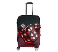 TKJMCSW - Funda de equipaje de dados rojos aprobada por la Tsa para maletas elásticas lavables, fundas antiarañazos, fundas de equipaje de viaje, protector para maletas de 19-30 pulgadas (), Blanco, M