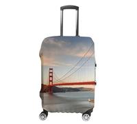 TKJMCSW Golden Gate Bridge - Funda de equipaje aprobada por la TSA, fundas elásticas y lavables, antiarañazos, funda protectora para maletas de viaje de 19 a 30 pulgadas, White, L