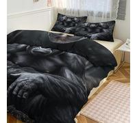TKJMCSW Gorilla on the Ground - Juego de funda de edredón y funda de edredón, juego de cama Queen, 1 edredón reversible y 2 fundas de almohada de 102 x 90 pulgadas