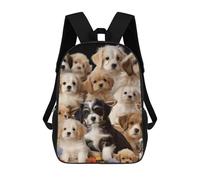 TKJMCSW Mochila para laptop de 17 pulgadas con diseño de perros y mascotas, para mujeres y hombres, mochila informal de mano, impermeable, color negro, mochila de trabajo, viajes, computadora