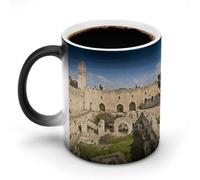 TKJMCSW Taza de café de 11 onzas Israel at The Tower of David, tazas de café que cambian de color, tazas de café que cambian de calor con asa, taza mágica sensible al calor para mujeres y hombres