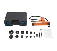 TkkMivcOC Kit de perforadores hidráulicos de 80 kN Knockout con 6 troqueles de perforación, 25 mm/0,98 pulgadas, bomba de mano para acero inoxidable, latón, hierro, aluminio (naranja)