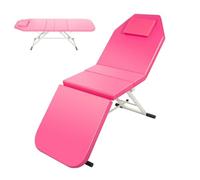 TkkMivcOC Tumbona plegable para cosméticos, altura ajustable, con orificio para respirar, ahorra espacio y esponja suave, cama de cuidado de hasta 200 - 250 kg, silla de maquillaje para centros de