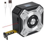 TKMARS Cinta Métrica Láser 2 En 1,Medidor de Distancia Láser Digital, Telémetro Láser de Cinta Métrica Recargable, Láser 40M, Cinta 5M, para Medir la Longitud/Area/Volumen