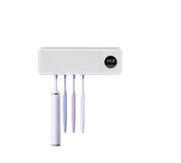 TKMARS Esterilizador Cepillo Dientes UV Portacepillos de Dientes Pared con Doble Desinfección UVC+UVA, Pantalla, Tasa de Desinfección del 99,99%, Desinfectante Cepillo Dientes para Todos Los Cepillos