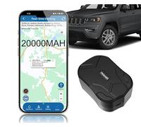 TKMARS GPS Coche Localizado, Rastreador de 20000 mAh Geolocalizador Coche, Tiempo de Espera Activa de hasta 240 Días,Imán Fuerte Integrado,Adecuado para Motocicletas, Coches, Bicicletas.