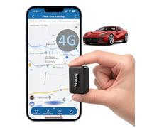 TKMARS Localizador GPS para Coche 4G sin Suscripción, Seguimiento en Tiempo Real vía App y SMS, Magnético, Batería de 1500mAh, Rastreador GPS con Geocerca, Alarma de Movimiento, Historial 6 Meses