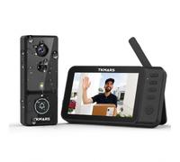 TKMARS Timbre Inalámbrico con Cámara y 4.3" Pantalla, 1080P Videoportero Exterior Impermeable, 170° Gran Angular, Detección de PIR, Activación Activa, Visión Nocturna, Video Doorbell para el Hogar