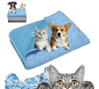 TKNIBEEN Kittra Cooling Mat for Cats, Cat Cooling Mat, Dog Coolings Mats, 3 Layer System Instant Cool Non Slip Kittra Pads, Cool and Healthy Coolings Bed for Cat, for Cats/Dogs (Blue, XXL(60 * 40in))