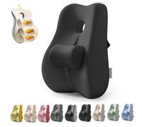 TKNIBEEN Lumbraze Lumbar Support Cushion, Lumbar Support Pillow for Chair, Back Support Pillow for Office Chair, For All-Day Comfort, with Adjustable Slider, for Office, Car Seat (Black)