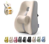 TKNIBEEN Lumbraze Lumbar Support Cushion, Lumbar Support Pillow for Chair, Back Support Pillow for Office Chair, For All-Day Comfort, with Adjustable Slider, for Office, Car Seat (Beige+Gray)