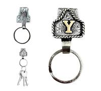 TKNIBEEN Vintage Letter Keychain, Western Keychains, Western Cowboy Letter Keychain Clip, 26 Letters Handmade Letter Key Holder (Y)