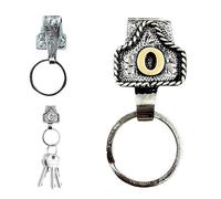 TKNIBEEN Vintage Letter Keychain, Western Keychains, Western Cowboy Letter Keychain Clip, 26 Letters Handmade Letter Key Holder (O)