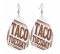 TKS MITLAN Muchos aretes de cuero de abedul blancos para mujer, invierno, nieve, selva, desierto, plantas, limpias, naturaleza, arboleda, lágrima, brillantes, colgantes de doble cara, ligeros, aretes de hoja para niñas, Cuero, No es una piedra preciosa