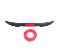 TKSE Alerón trasero para maletero de coche, ABS ajustable, fuerte adherencia, ajuste universal, alerón para mejorar la aerodinámica y un aspecto deportivo, 117 128 cm (Estilo de fibra de carbono+rojo)