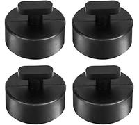 TKSE Almohadilla de goma para gato de piso, 4 discos de elevación de goma para Corvette C5 C6 C7, capacidad de 3.3 libras, protege paneles basculantes y chasis (negro)