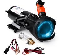TKSE Bomba de Residuos de RV, Bomba Maceradora Autocebante de 12V,12GPM 45LPM 15 PSI,Bomba de Picadora de Residuos de Liberación Rápida Portátil para Marina Barco RV Aseo Agrícola