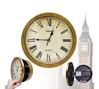 TKSE Caja fuerte para reloj de pared, reloj de pared vintage, caja de almacenamiento secreto, reloj de pared, caja fuerte para dinero, joyas, objetos de valor