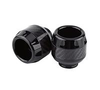 TKSE Deslizador de Marco de Horquilla, 1 par de Deslizadores de Marco de Horquilla Delantera de Motocicleta de Fibra de Carbono Protección contra choques(Negro)