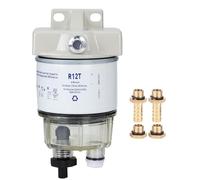 TKSE Filtro de Combustible R12T, 30GPH Separador de Agua de Combustible, Filtro de Marina del Barco de Rotación de Combustible Separador de Agua para Lancha Rápida