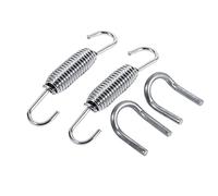 TKSE Muelle de tubo de escape, sistema de escape de la motocicleta 2x, resortes de montaje totalmente giratorios de acero inoxidable