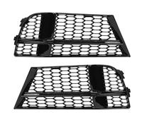 TKSE Rejilla de luz antiniebla del parachoques delantero 8V3807681AE Embellecedor de parrilla de lámpara antiniebla para A3 8V S-Line 2016-2020, negro brillante