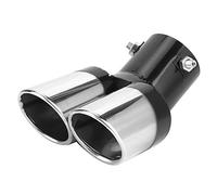 TKSE Tubo de escape, 63 mm/2,5 pulgadas Acero inoxidable Coche Punta de escape doble Tubo de escape Accesorio para automóvil