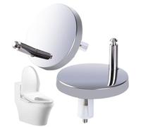 Tktouci Bisagras de asiento de inodoro | 2 accesorios de repuesto para bisagras de asiento de inodoro - Tornillos de fijación para tuercas, accesorio de baño para dormitorio, apartamento y hogar