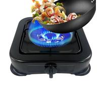 Tktouci Estufa De Camping | Estufa De Exterior Con Quemador Único Y Parrilla,Equipo De Cocina Ligero Para Viajes Picnic Senderismo Barbacoa | Barbacoa Exterior Hogar Jardín Fiesta Picnic