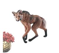 Tktouci Figuras de Lobo Juguetes - Figuras de Animales del Bosque de Lobo marrón | de Juguete de Animales del Bosque, Juguetes de Aprendizaje, decoración para Tartas para niños y niñas de 3