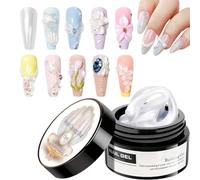 Tktouci Gel 3D Moldeador para Uñas,Arte de Uñas No Adherente - Gel Constructor Sólido para | Principiantes, Profesionales, Chicas, Damas, Esposas, Madres, Estudiantes, Mujeres, Hogar, Salón