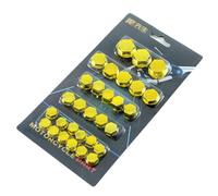 Tktouci Gorro de Moto con Rosca | Cubierta de Tornillo de Motocicleta de 5 Colores,30 unids/Set Cubierta de Sombrero de Tornillo de Motocicleta a Prueba de Herrumbre, Piezas Decorativas de Estilo de