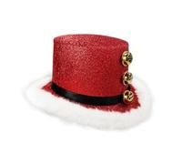 Tktouci Gorros de Santa para Adultos | Sombrero De Santa Claus Con Pelusa Blanca Y Campana | Sombrero Para Fiestas,Para Mujeres, Hombres, Navidad, Año Nuevo, Fiesta, Evento, Cosplay,