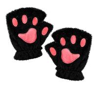 Tktouci Guantes con Calefacción | Manoplas Sin Dedos con Diseño De Pata De Gato | Guantes De Calefacción para Mujer | para Deportes De Invierno Trabajo Al Aire Libre Ciclismo Montañismo
