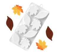 Tktouci Moldes De Silicona De Otoño | 8 Cavidades Hojas De Arce Antiadherente,Moldes De Caramelo De Otoño Y Velas De Silicona - Para Chocolate Cupcake Halloween Decoración Del Hogar Niños Y