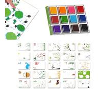 Tktouci Pintura de dedos para niños pequeños de 1 a 3 años, almohadilla de tinta de lavable, juegos de herramientas de pintura artística para niños, bebé, escuela, aula, fiesta, manualidades