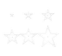 Tktouci Plantilla De Costura Acrílica,Plantilla Manualidades Forma Estrella 6 Unidades,Regla de Tejido Pentagrama Preciso para Coser Cortar Ribetear Hilar Aplicación - Aplicación Crochet