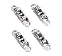 Tktouci Rueda Para Puerta Corredera,4 Piezas Poleas Para Ventana - Rodamiento Doble Rueda Ajustable En Ángulo Aleación Zinc Silencioso Para Dormitorio Balcón Cocina Terraza Salón